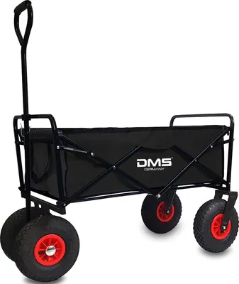 Produktbild von DMS® Bollerwagen Transportwagen Gartenwagen Gerätewagen Handwagen BW-04 Schwarz