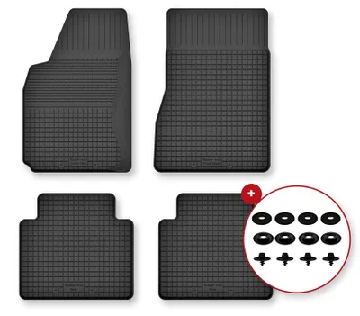 Productafbeelding van Rubberen automatten voor Mercedes ML W163 1998-2005 (SUV) – 4-delig, zwart, op maat – Wielganizator Semi-Universal