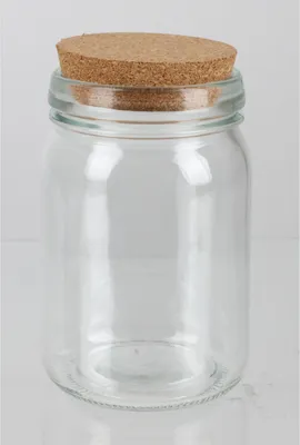 Produktbild von Vorratsglas 210ml mit Korkdeckel | Glasbehälter zur Aufbewahrung von Gewürzen, Kräutern & Lebensmitteln | Dekoglas mit Naturkorkverschluss