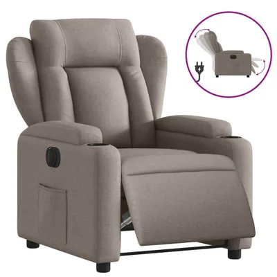 Produktbild von vidaXL Relaxsessel Elektrisch Taupe Stoff