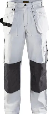 Produktbild von Blakläder Arbeitshose 1531 1210 1098 weiß/dunkelgrau 100 % Baumwolle, Farbe:weiß/dunkelgrau, Größe:50
