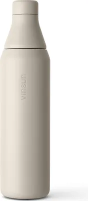 Produktbild von Trinkflasche Edelstahl 750ml Thermo Flasche Sport isoliert Wasser Beige Vinsun