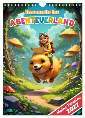 Produktbild von Traumreise ins Abenteuerland - Planer für Kinder (Wandkalender 2027 DIN A4 hoch), CALVENDO Monatskalender