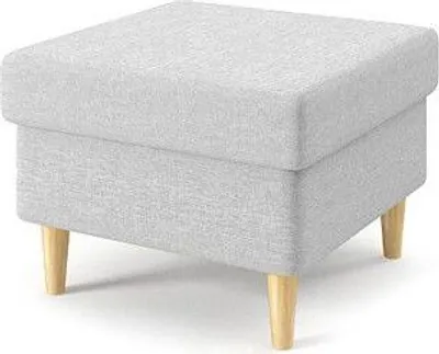Produktbild von Fußhocker Milo - Farben zur Auswahl - Hocker für Wohnzimmer & Esszimmer Skandinavisch - Sitzhocker Wohnzimmer FARBE: HELLGRAU