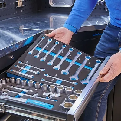 Produktbild von Ring-Maulschlüssel-Satz 13-teilig im Schaumstoffmodul - 8 bis 22 mm