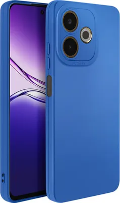 Zdjęcie produktu dla Avizar, silikonowe etui Oppo A5 Pro ze wzmocnieniem aparatu, niebieskie