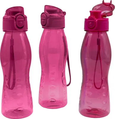 Produktbild von 3 Stück Steuber Klick Top Design Trinkflasche 700 ml pink