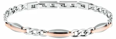 Productafbeelding van Delicaat, tweekleurig herenarmband van T-Steel, model TJAXV38