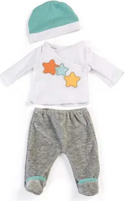 Image de Miniland pyjama 2 pièces avec bonnet, pour poupées jusqu'à 40 cm