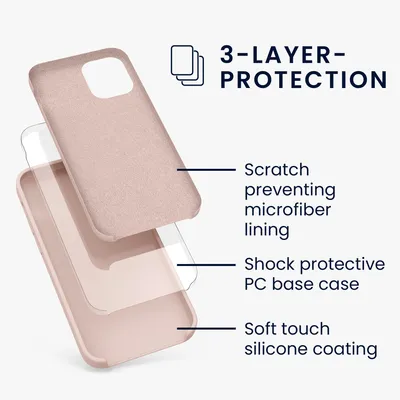 Produktbild von kwmobile Handyhülle für iPhone 12 mini Hülle, für iPhone 12 mini Case - Hülle Silikon - kabelloses Laden - Altrosa