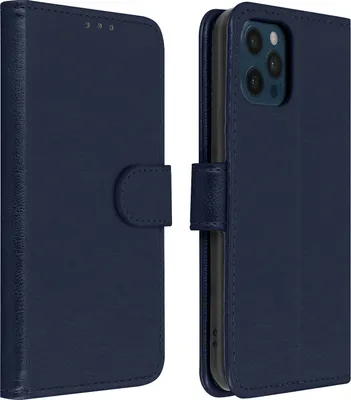 Produktbild von Avizar, Klappetui aus Kunstleder für Apple iPhone 12 Pro Max, Blau
