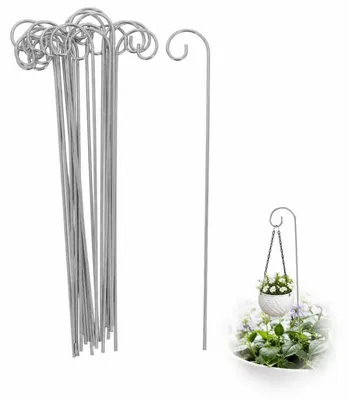 Productafbeelding van Schäferhaken, tuin, 30 cm, zilver, set van 20, voor plantenetiketten en lichte decoraties