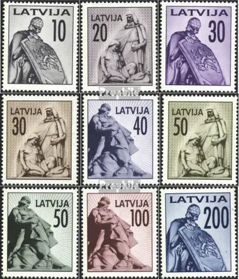 Produktbild von Briefmarken Lettland 1992 Mi 326-334 (kompl.Ausg.) postfrisch Monumente