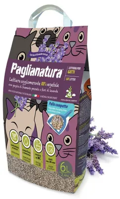 Immagine prodotto di Lettiera per gatti alla lavanda, 2,4 kg, naturale, agglomerante, ideale per la lettiera dei gatti