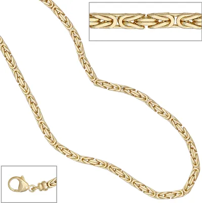 Produktbild von JOBO Königskette 333 Gelbgold 42 cm Gold Kette Halskette Karabiner