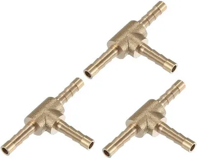 Image de Raccord en T flexible en laiton, à 3 voies, résistant à la corrosion, pour raccords de tuyaux flexibles