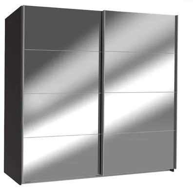 Image de Armoire à portes coulissantes Easy Plus Armoire 270 cm graphite Miroir plein (17703)