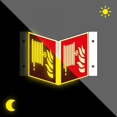 Produktbild von Schild | PERMALIGHT power langnachleuchtend Nasenschild Löschschlauch, ASR/IS...