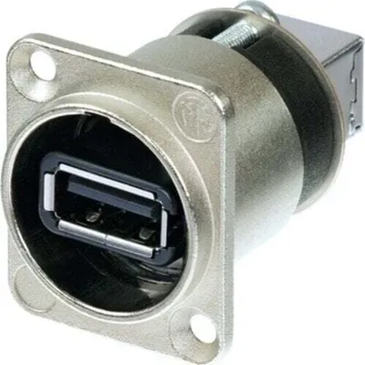 Produktbild von Neutrik NTR-NAUSB, USB Typ-B, USB 2.0, Schwarz, Silber, -25 - 85 °C