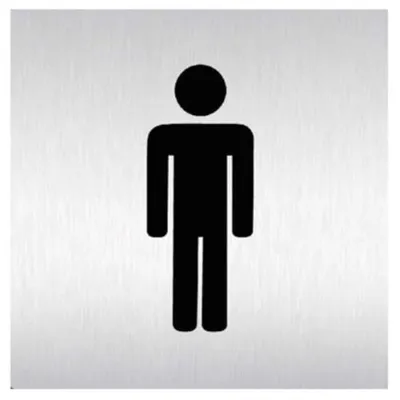 Image de Pictogramme Wow, acier inoxydable carré 60 x 60 mm x 1,2 mm