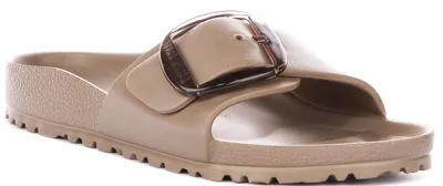Zdjęcie produktu dla Birkenstock Madrid Big Buckle – wąskie klapki w kolorze szarym, rozmiar 37