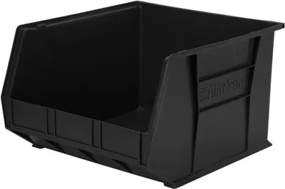 Aufbewahrungsbox 46x42x28 cm, schwarz, 3er-Pack, stapelbar