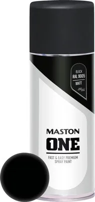 Produktbild von Maston ONE - Sprühfarbe - Matt - Schwarz (RAL 9005) - 400 ml
