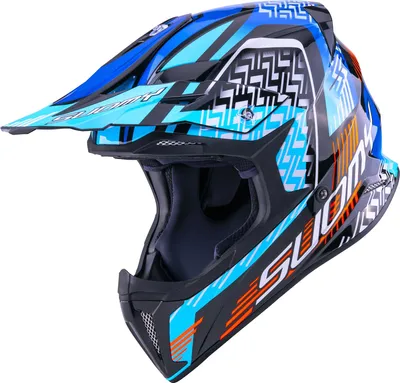 Produktbild von Suomy X-Wing Motley Motocross Helm, schwarz/blau, 2XL (63)