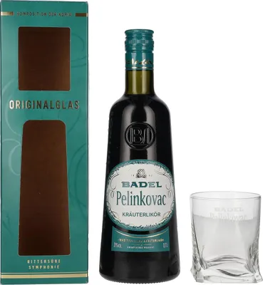 Produktbild von Badel Pelinkovac GORKI 31% Vol. 0,7l in Geschenkbox mit Glas