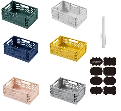 6er Set Klappboxen, faltbar, Kunststoff, 20x14x9 cm, stapelbar