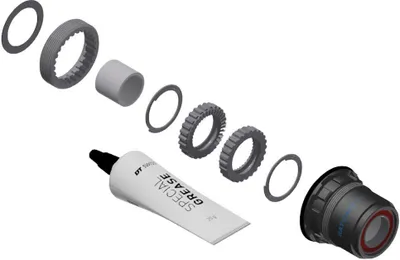 Produktbild von DT Swiss Umrüstkit HR-Nabe Stahl, 3 Pawl in Ratchet LN, Sram XD,36T, schwarz (1 Set)