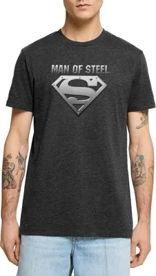 Produktbild von Spreadshirt DC Comics Superman Logo Man Of Steel Männer Premium T-Shirt, XXL, Anthrazit meliert