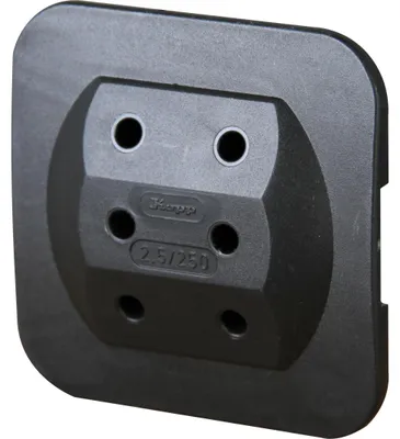 Produktbild von Kopp Steckdosenadapter Euro 3-fach, extra flach, schwarz