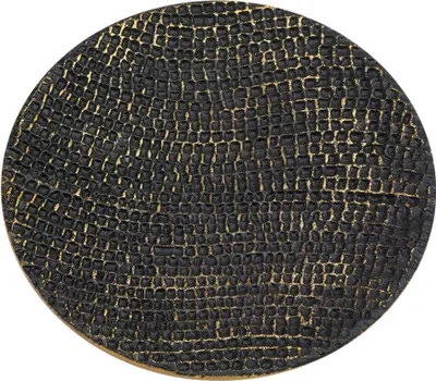 Produktbild von Kerzenteller Aluminium Schwarz - Gold Ø 14cm Untersetzer Kerzenhalter Untertasse