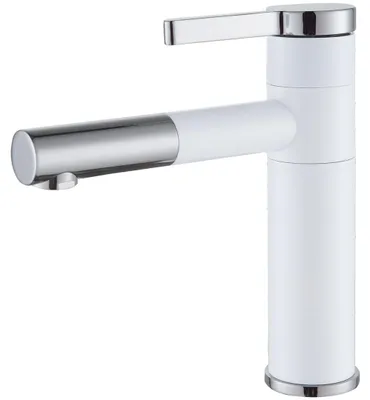 Image de Ultrate mitigeur lavabo bas blanc et chromé Essebagno