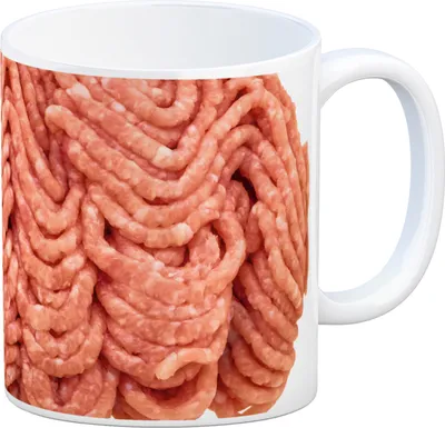 Produktbild von Kaffeebecher mit Hackfleisch Motiv Kaffeetasse Tasse