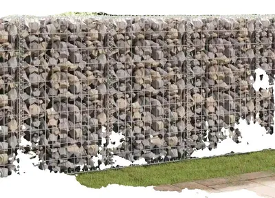 Produktbild von Gabionenwand, Schwerlast-Stützmauer, Einfache Montage, armeegrün