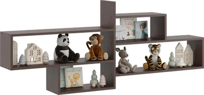 Produktbild von Wandregal Wenge – modernes skandinavisches Hängeregal für Bücher & Deko unter Dachschrägen, 169 cm breit, langlebig & platzsparend