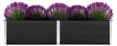 Produktbild von Hochbeet für den Garten 250 x 50 x 54 cm Pflanzgefäß Blumenkasten WPC Grau