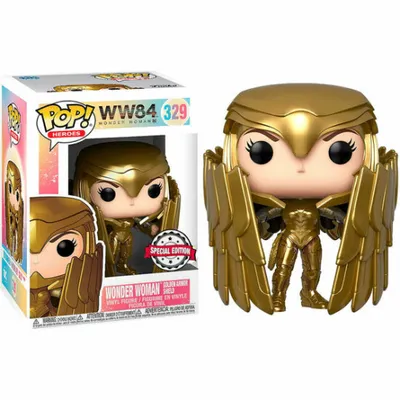 Image de FUNKO POP - DC Comics - Wonder Woman 1984 Wonder Woman Golden Armor Shield #329 Special Edition