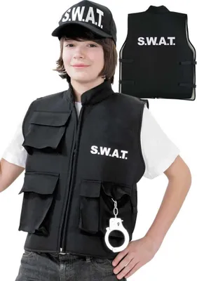 Produktbild von SWAT Weste Kinder Karneval Fasching Kostüm 140