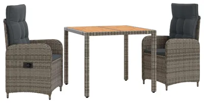 Produktbild von vidaXL Outdoortisch-Set 3 stk. Hellgrau und Dunkelgrau