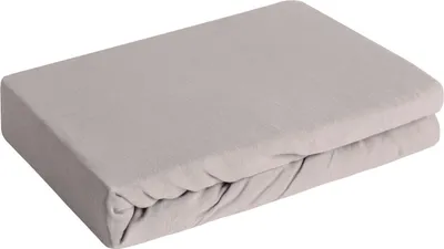 A folded fitted sheet on a white background.