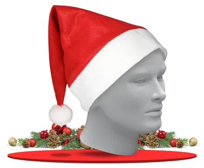 Immagine prodotto di Cappello natalizio per adulti e bambini - Cappello da Babbo Natale perfetto per il periodo natalizio - Cappello da Babbo Natale segreto come accessorio per le feste di Natale al lavoro o a scuola