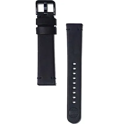 Produktbild von Lederarmband für Galaxy Watch 7/6/5 Pro/5/4/FE/3, Strap Studio Es 20mm, Schwarz