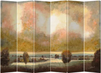 Image de Fine Asianliving Paravent Séparation de pièce Mur espagnol Room Divider Séparateur de pièce L240xH180cm Toile imprimée Protection visuelle double face -203-401