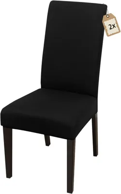 Produktbild von Stuhlhussen 2 Stück, Elastisch Elasthan, Schwarz, Für Esszimmerstühle