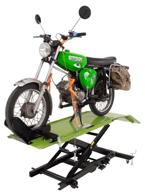 Produktbild von Motorradhebebühne hydraulisch 360 kg Breite 50 cm kleiner Motorradheber Scherenheber Heber in grün