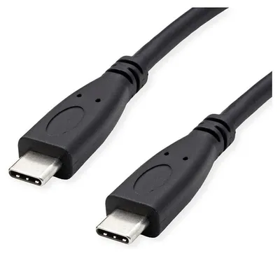 Imagen del producto de Cable ROLINE RM USB 3.2 Gen 2, conector USB-C a USB-C, con conectores ST/ST, compatible con 4K UHD-1, velocidad de 10 Gbit/s, con chip Emark, potencia de 100W, color , longitud de 1 metro