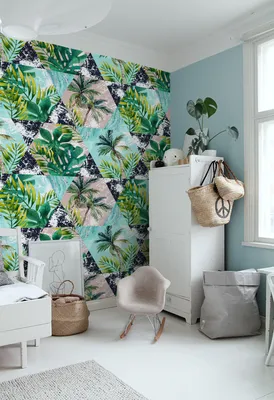 Produktbild von Coloray Fototapete 250x250 cm Latextapete Magicstick - Palms Dreieck.